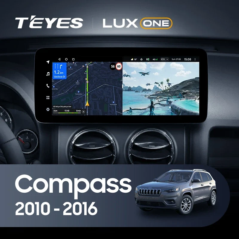 Import - Navigatie Auto Teyes Lux One 360° Jeep Compass 1 2009-2015 6+128GB 12.3" IPS Octa-core 2Ghz, Android 4G Bluetooth 5.1 DSP