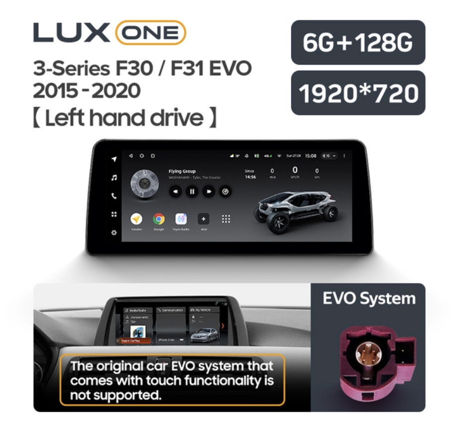 Navigatie auto Teyes Lux One BMW Seria 3 F30 2011-2016 EVO 6+128GB 12.3” IPS Octa-Core 2.0 GHz Android 4G DSP Bluetooth 5.1 [2]
