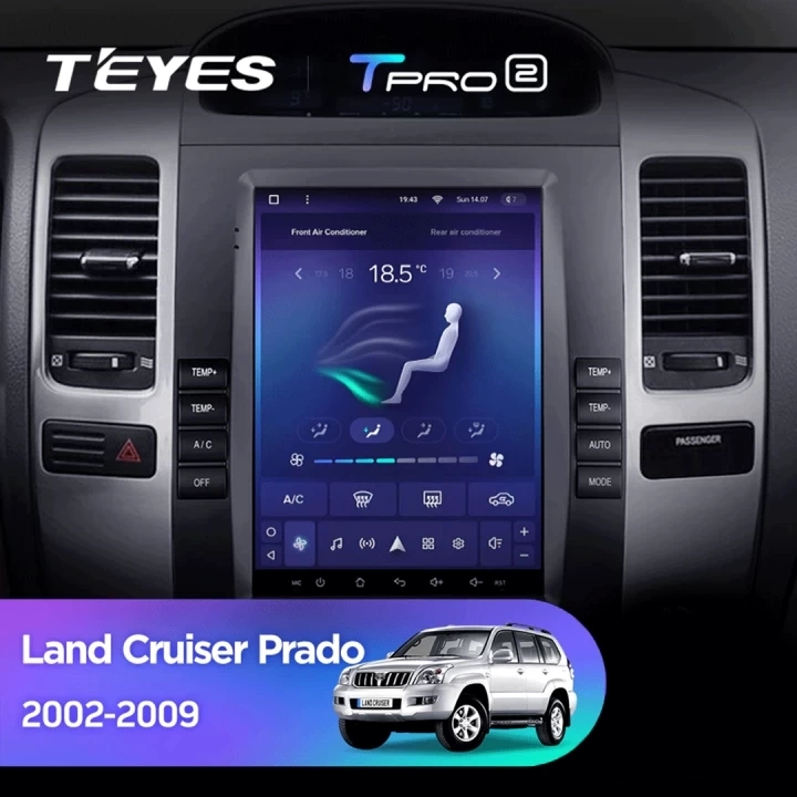 Navigatie Auto Teyes Tip Tesla TPRO 2 Toyota Land Cruiser Prado J120 2002-2009 3+32GB 9.7" QLED Octa-core 1.8Ghz, Android 4G Bluetooth 5.1 DSP [2]