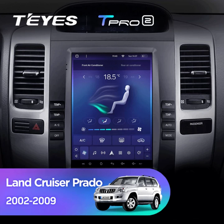 Navigatie Auto Teyes Tip Tesla TPRO 2 Toyota Land Cruiser Prado J120 2002-2009 4+64GB 9.7" QLED Octa-core 1.8Ghz, Android 4G Bluetooth 5.1 DSP [2]