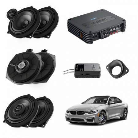 PACHETE DIFUZOARE DEDICATE MARCA - PACHET SISTEM AUDIO PLUG&PLAY AUDISON DEDICAT BMW K4E X4E + AMPLIFICATOR
