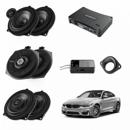 PACHETE DIFUZOARE DEDICATE MARCA - PACHET SISTEM AUDIO PLUG&PLAY AUDISON DEDICAT BMW K4E X4E + DSP 520W