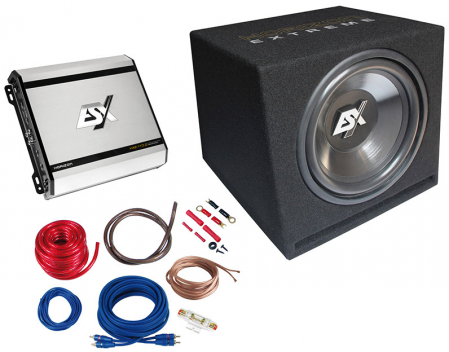 PACHETE SUBWOOFER AUTO - Pachet subwoofer +amp ESX