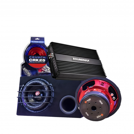 REISS AUDIO - SUBWOOFER 1000W + AMPLIFICATOR  1800w+KIT CABLURI 25mm2