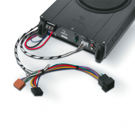 SUBWOOFERE AUTO - Subwoofer activ 20cm sub scune + 2 iesiri pentru difuzoare usi  IBUS 2.1