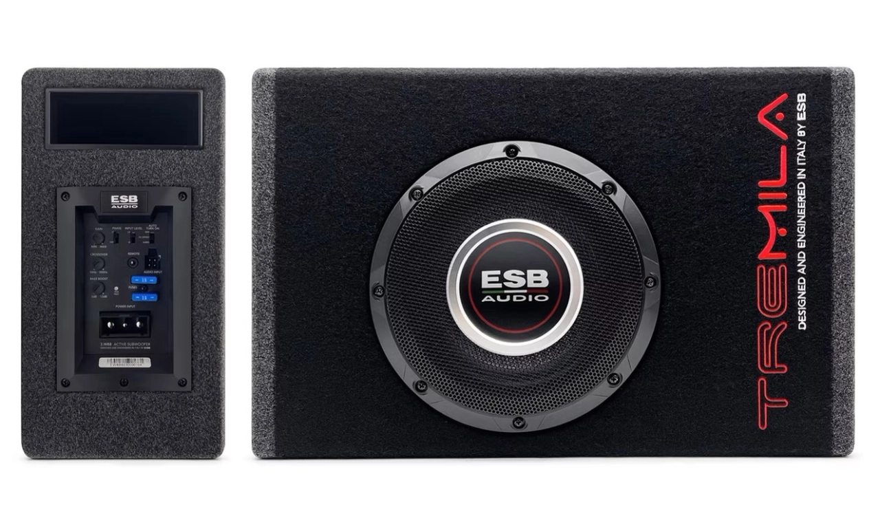 ESB - Subwoofer auto activ, cu incinta, ESB 3.WB8, 200 mm, 300W RMS