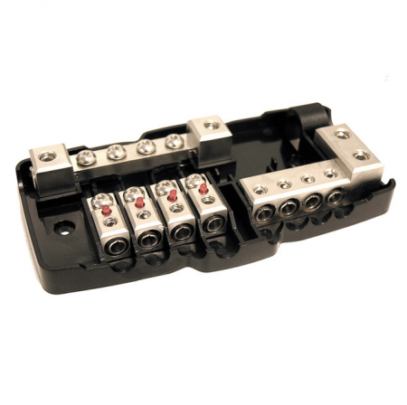 Distribuitoare - Suport pentru sigurante +/- FOUR Connect 2×50/4x20mm2