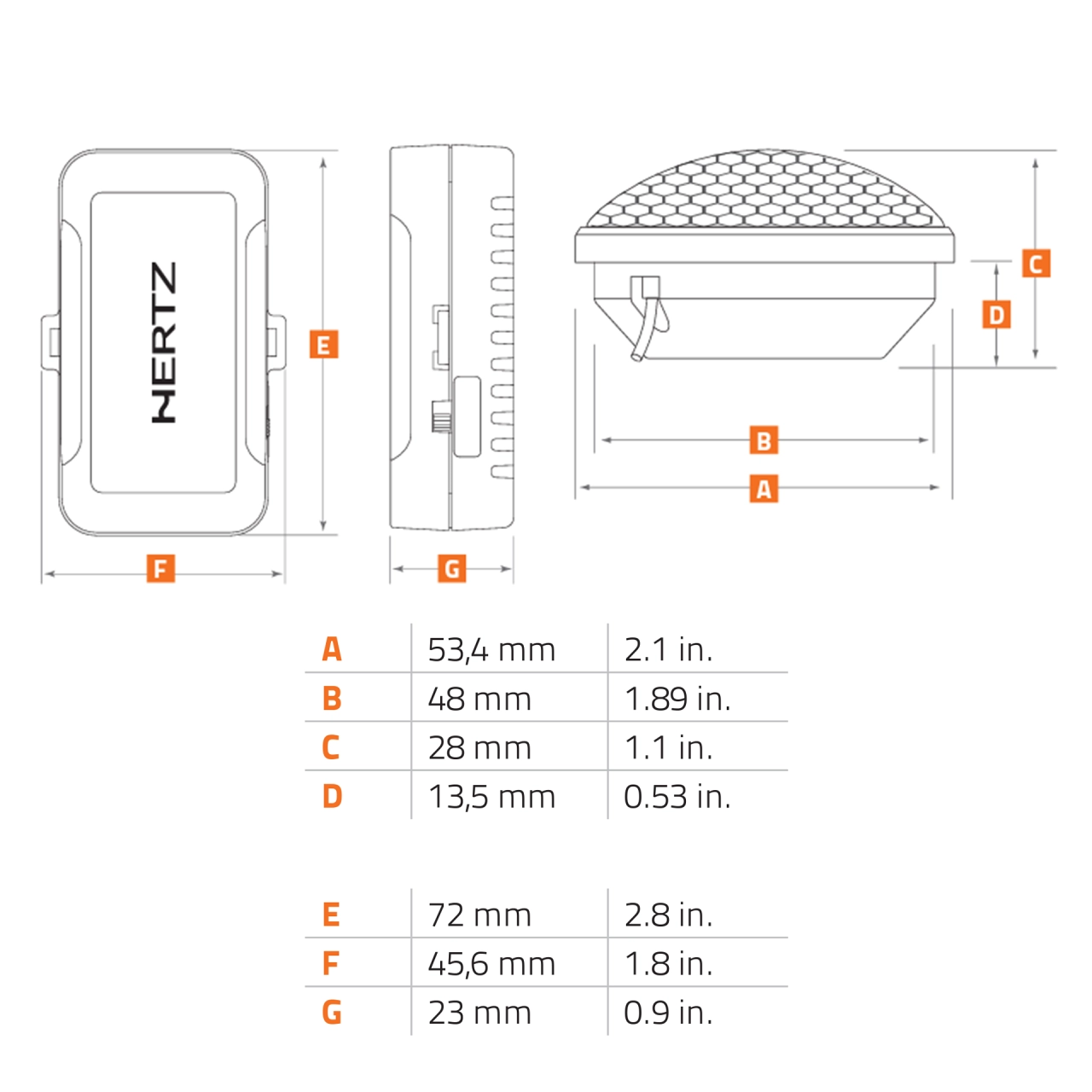 Tweetere Auto Hertz Mille Pro MP 28.3, set componente, 35 mm, 180W, 4Ω, 2 tweetere [3]