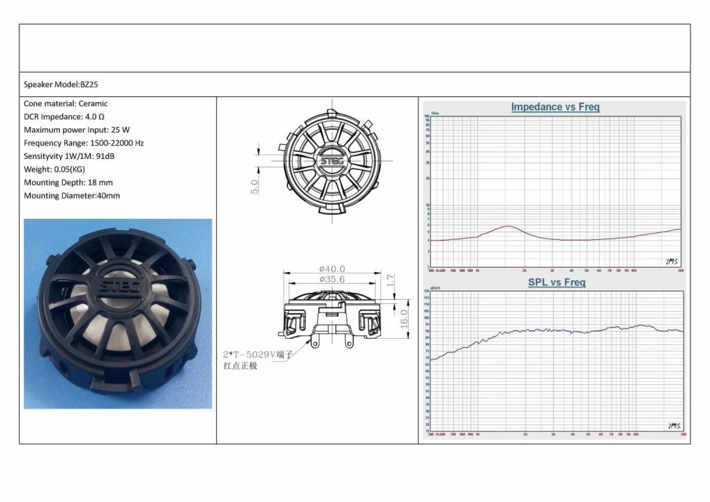 Tweetere auto Steg dedicate Mercedes Benz BZ 25, 25 W RMS [6]