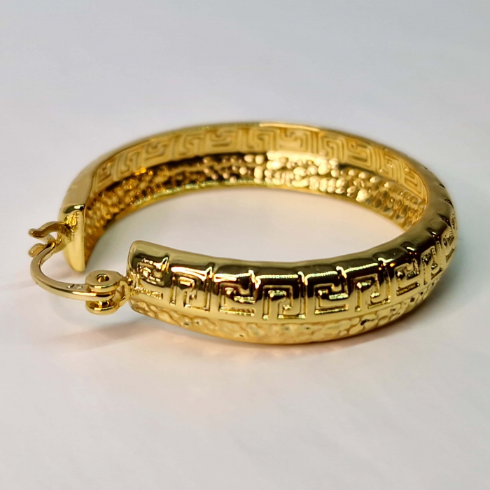 Cercei rotunzi placati cu aur de 18k [8]