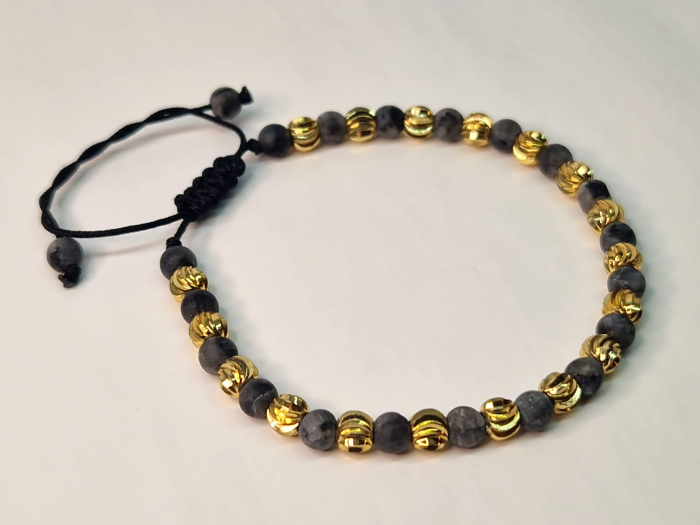 Bratara cu pierte semipretioase naturale Darren placata cu aur de 18k [9]