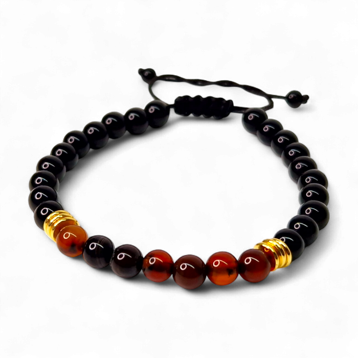 Brățară Jordan cu hematit și agate carnelian [3]