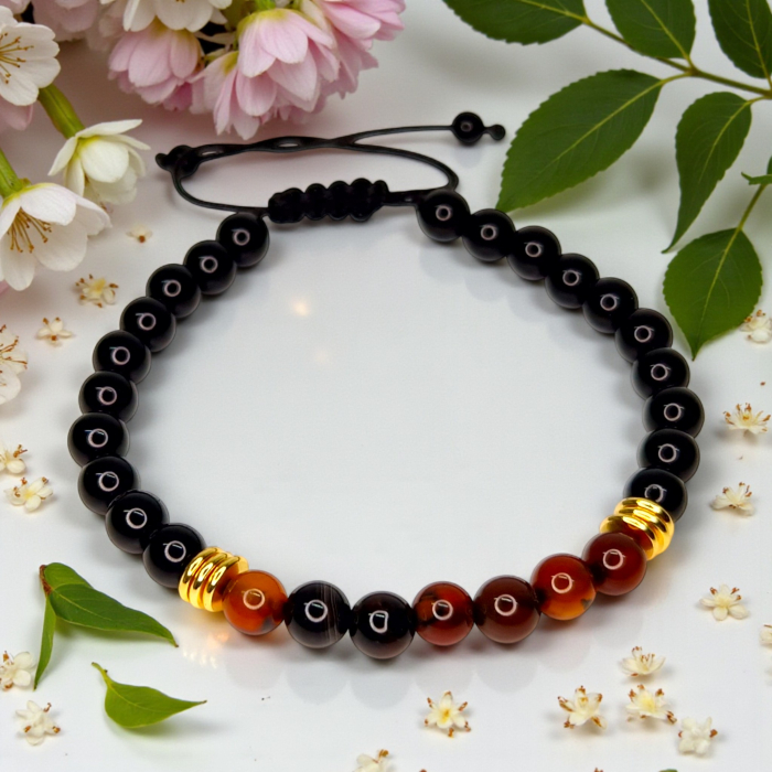 Brățară Jordan cu hematit și agate carnelian [4]