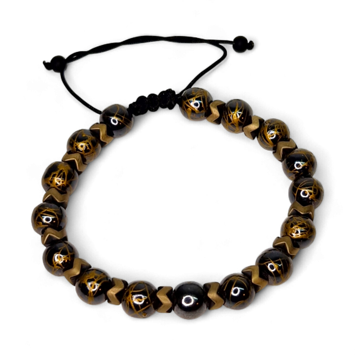 Brățară Harmony cu Ochi de Tigru și elemente aurii [3]