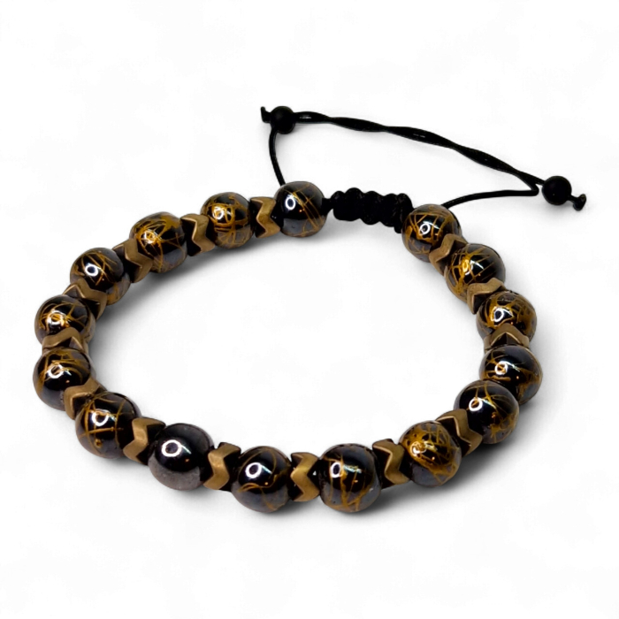 Brățară Harmony cu Ochi de Tigru și elemente aurii [7]