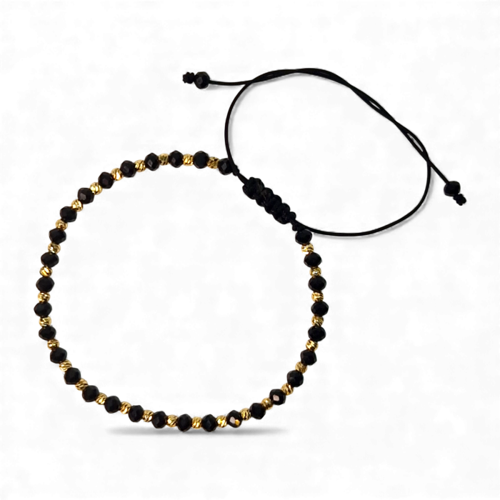 Bratara cu pietre semipretioase naturale Noel si bilute placate cu aur de 18k [3]