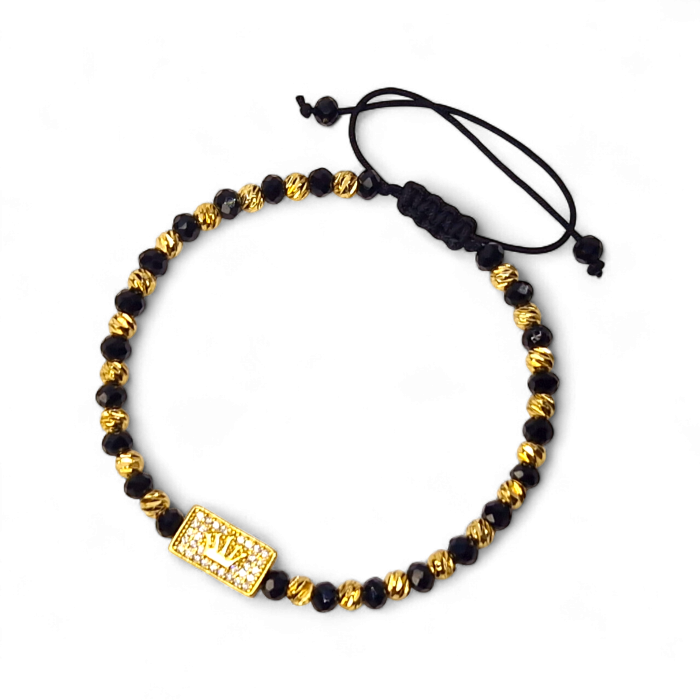 Brățară Anthony cu hematit și detaliu auriu cu zirconii [5]