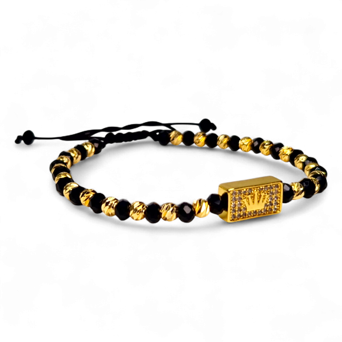 Brățară Anthony cu hematit și detaliu auriu cu zirconii [8]