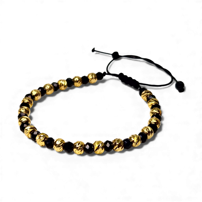 Brățară Taylor cu hematit și elemente din oțel inoxidabil placat cu aur [5]