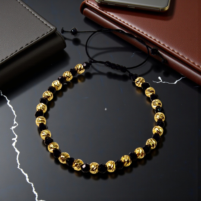 Brățară Taylor cu hematit și elemente din oțel inoxidabil placat cu aur [4]