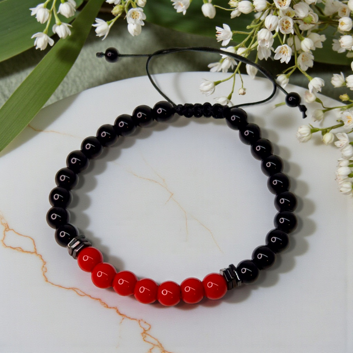 Brățară Red Charm cu hematit și agate roșu [4]