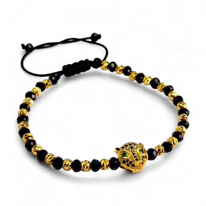 Brățară Parker cu hematit și panteră aurie [7]