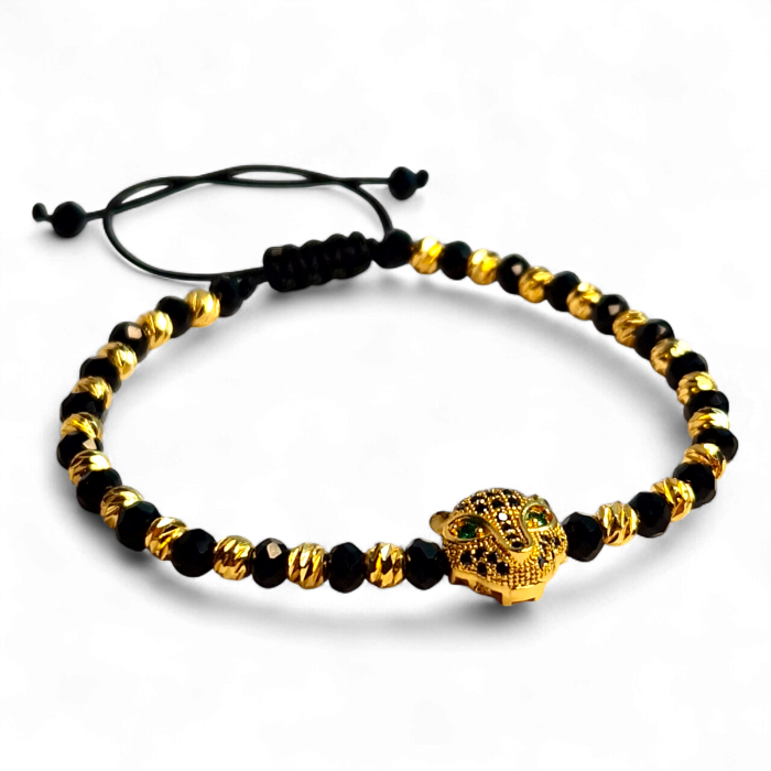 Brățară Parker cu hematit și panteră aurie [5]