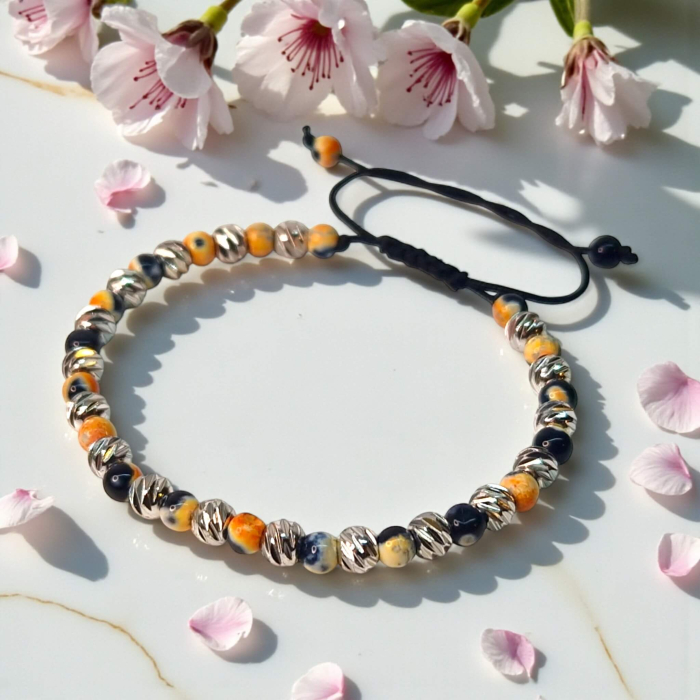 Brățară Sefora din Jasp galben și Hematit cu elemente placate cu argint [2]