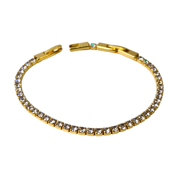 Brățară Sophia placată cu aur 18K cu zirconii clare [9]