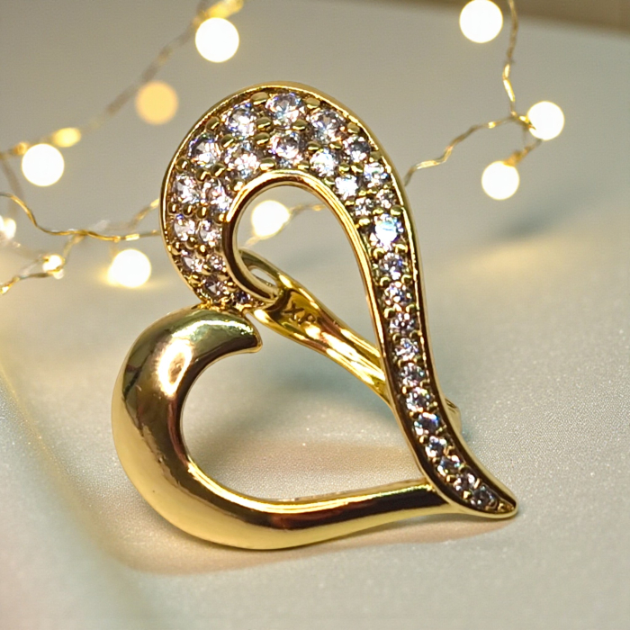 Cercei Rachael placati cu aur 18K cu design sculptural și zirconii [6]