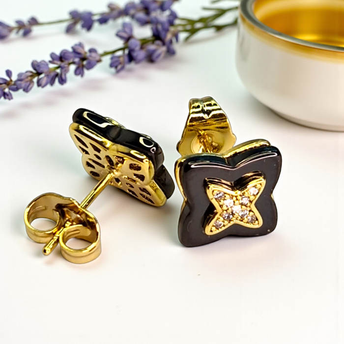 Cercei placați cu aur Alexis – eleganță modernă [4]