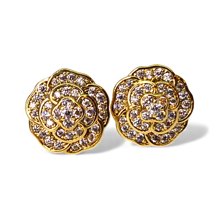 Cercei Amira placați cu aur 18K cu cristale [1]