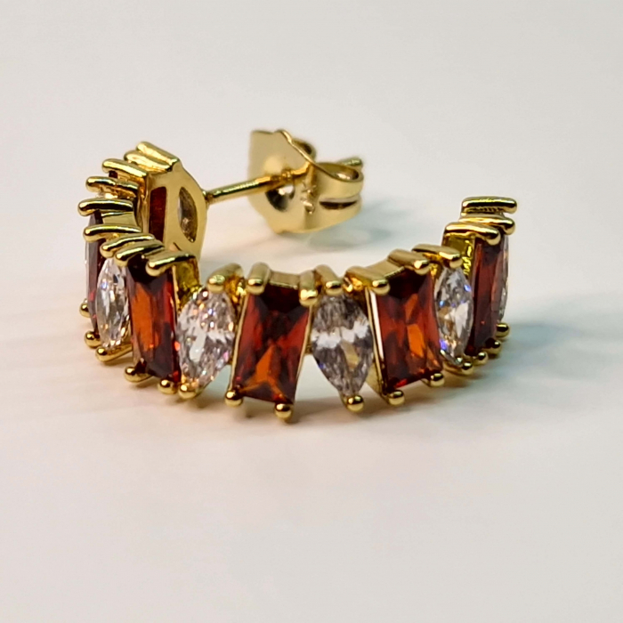 cercei cu surub placati cu aur galben de 14k si cristale multicolore din zirconiu [3]