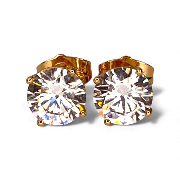 Cercei aur Chloe cu cristal brilliant [9]