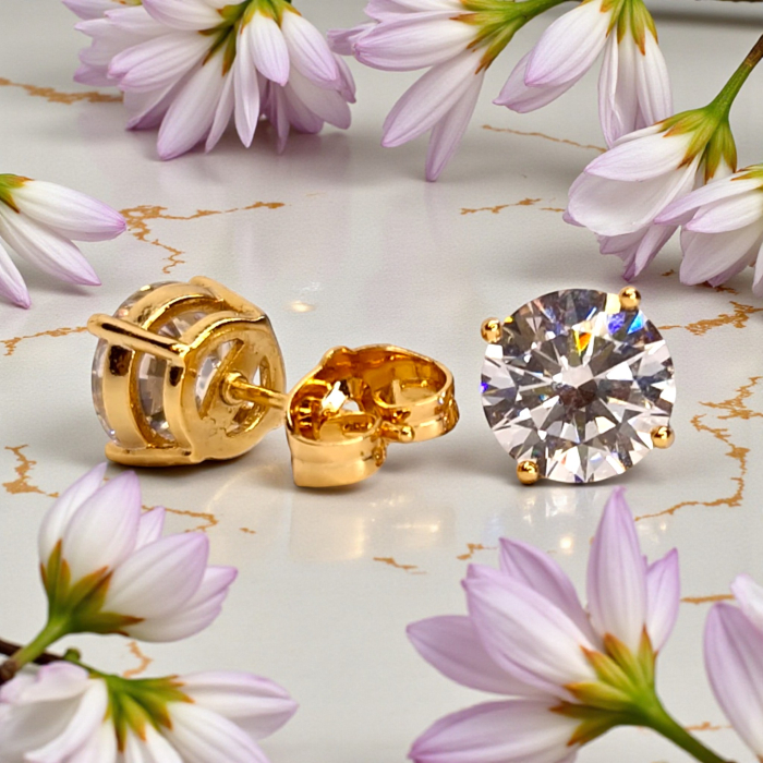 Cercei aur Chloe cu cristal brilliant [4]