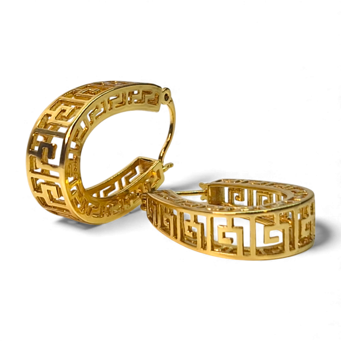 Cercei cu filigram placati cu aur galben de 14K [5]