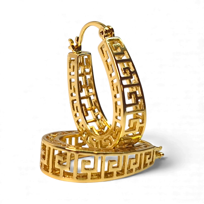 Cercei cu filigram placati cu aur galben de 14K [3]