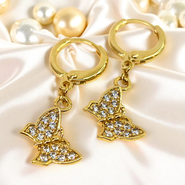 Cercei placati cu aur Daniela – delicatețe și strălucire [2]