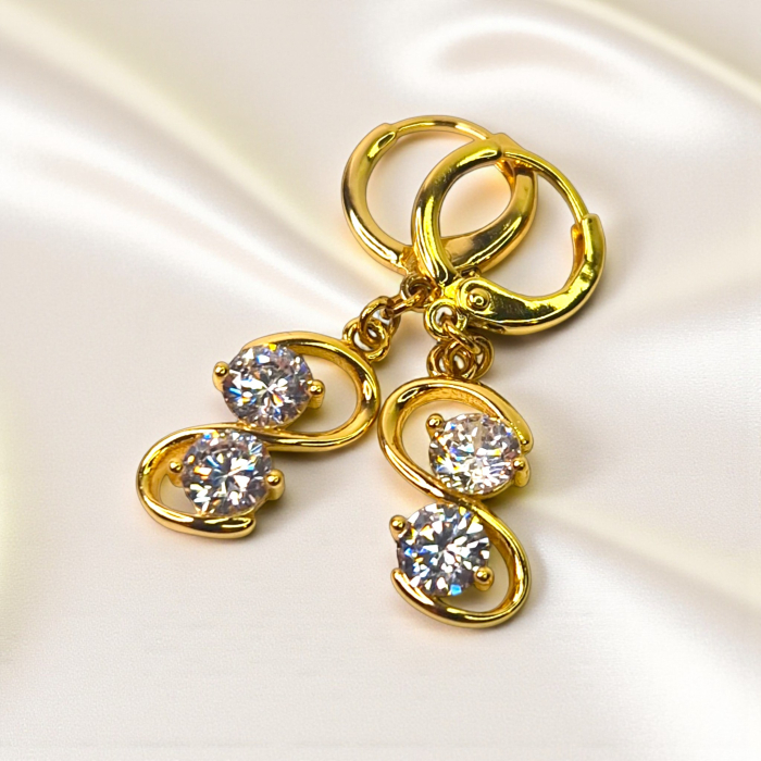 Cercei placați cu aur Dorina – Eleganță și rafinament [4]