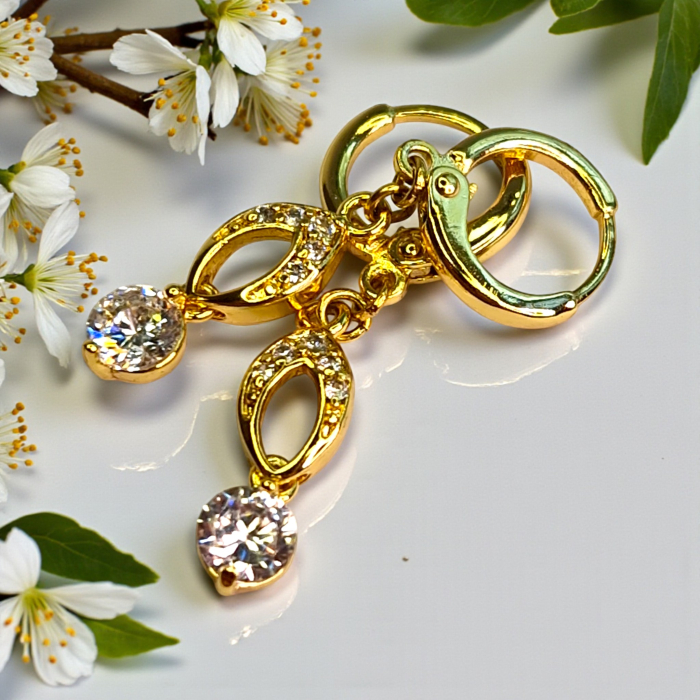 Cercei placați cu aur Elena – rafinament și strălucire [4]