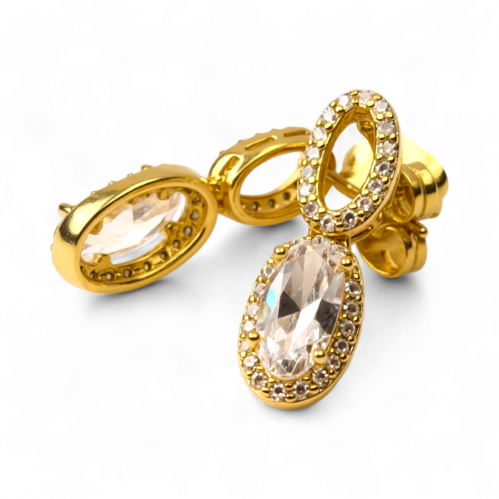 Cercei placați cu aur Emilia White – eleganță pură [6]