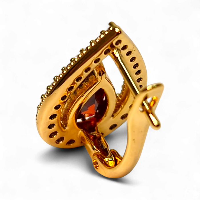 Cercei placați cu aur Francesca Red – eleganță și pasiune [9]