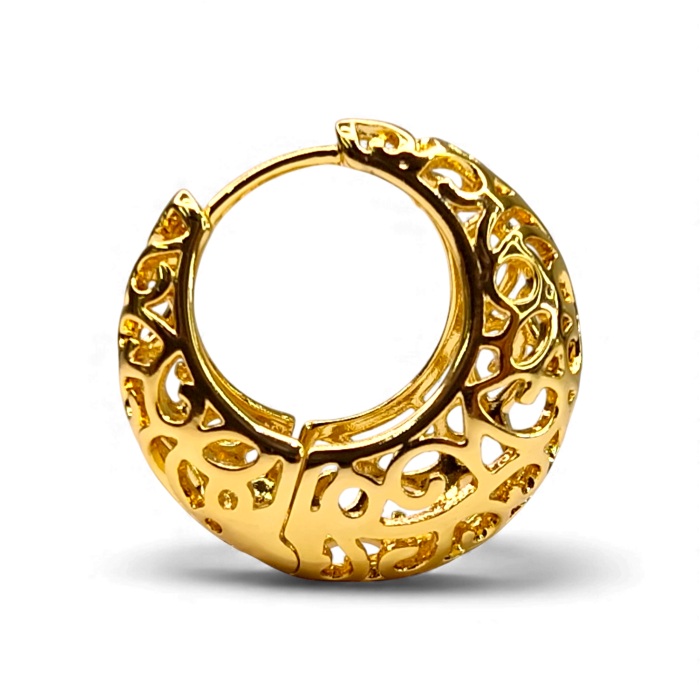 Cercei cu filigran placati cu aur galben de 14k [7]