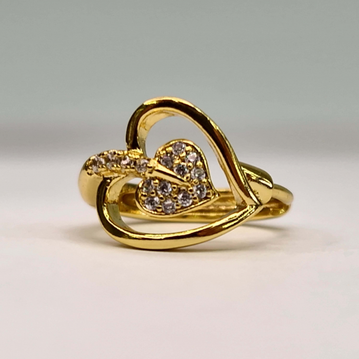 Cercei cu tortita placati cu aur de 14k si cristale albe zirconiu [4]