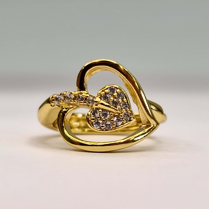 Cercei cu tortita placati cu aur de 14k si cristale albe zirconiu [6]