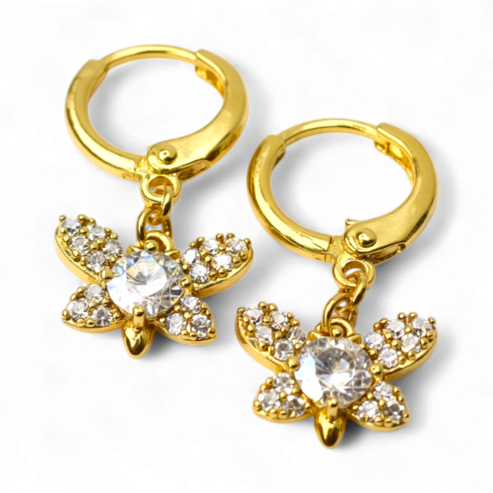 Cercei placați cu aur Narcisa – strălucire delicată [5]