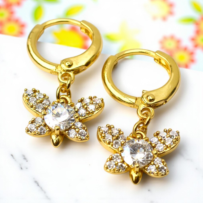 Cercei placați cu aur Narcisa – strălucire delicată [6]