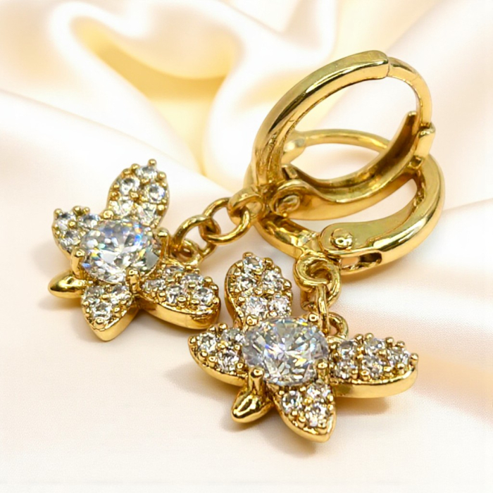 Cercei placați cu aur Narcisa – strălucire delicată [2]