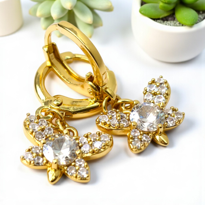 Cercei placați cu aur Narcisa – strălucire delicată [8]