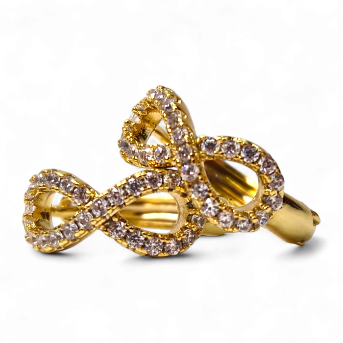 Cercei aur Ramona simbol infinit cu zirconii [1]